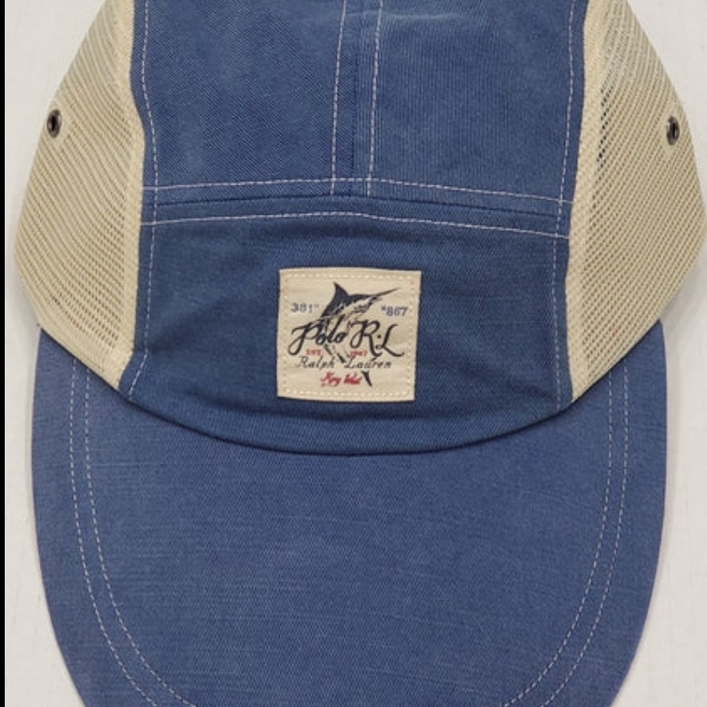 Polo by Ralph Lauren Blue and Beige Hat